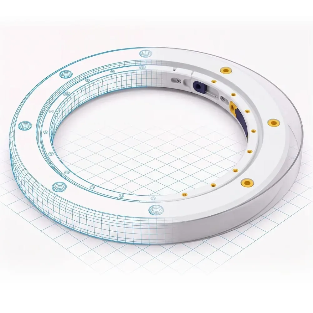 A 3D model turning into a printed part.